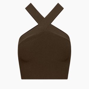 Aritzia Babaton Sculpt Knit Criss Cross cropped tank